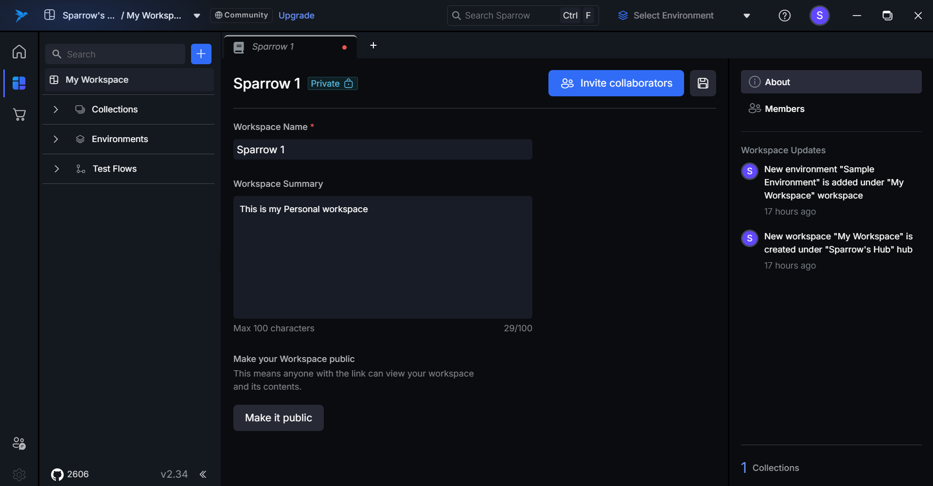 Creating First Workspace