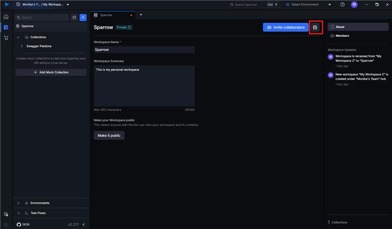 Creating First Workspace