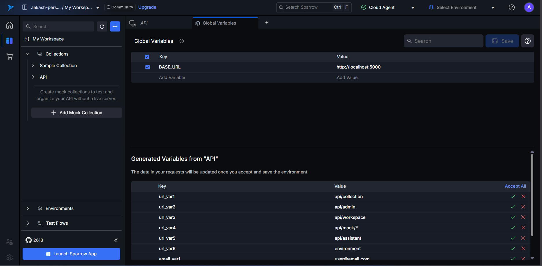 Variable Interface